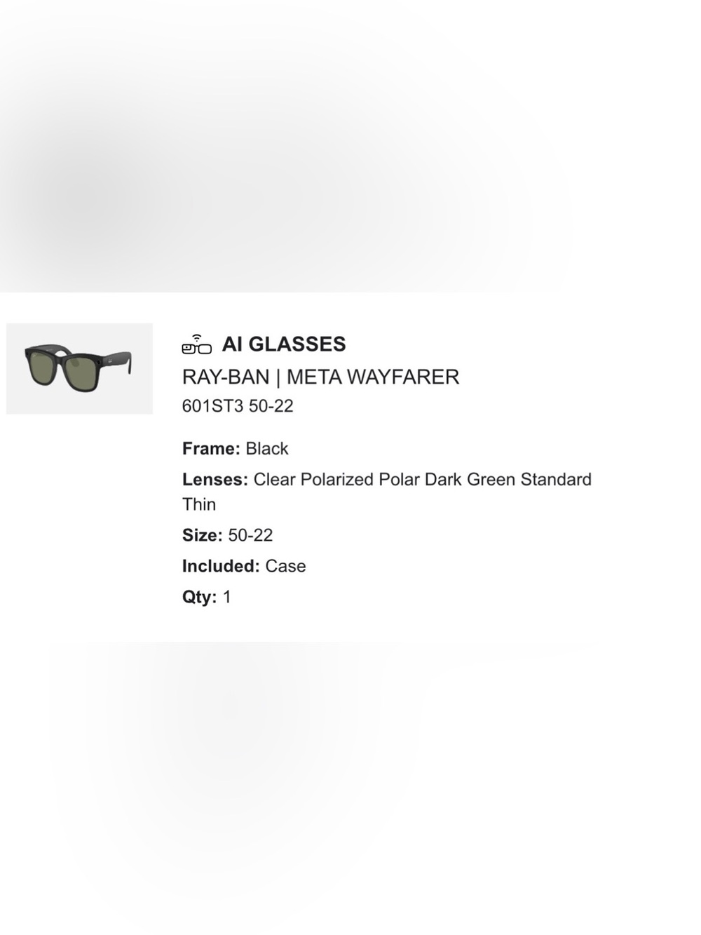Ray-Ban Meta Black Sunglasses - Picture 2 of 5